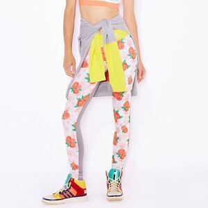 Adidas Stella Sport Floral Rose Athletic Performance Legging Climalite Women XS‎